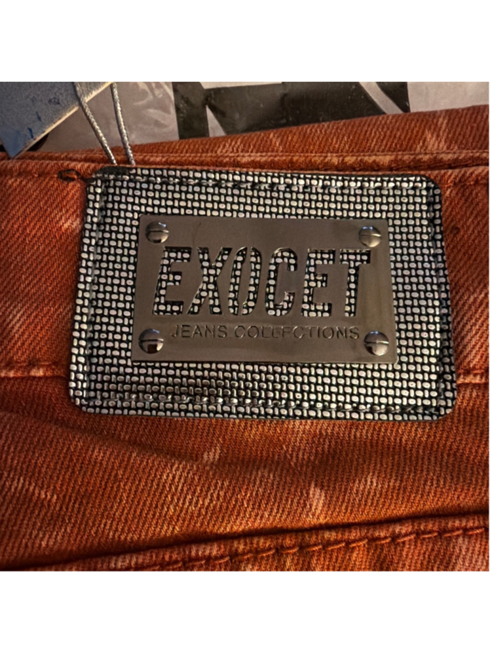NEW EXOCET Skinny Stretch Distressed Colored Jeans 11 33/31 - Picture 4 of 4